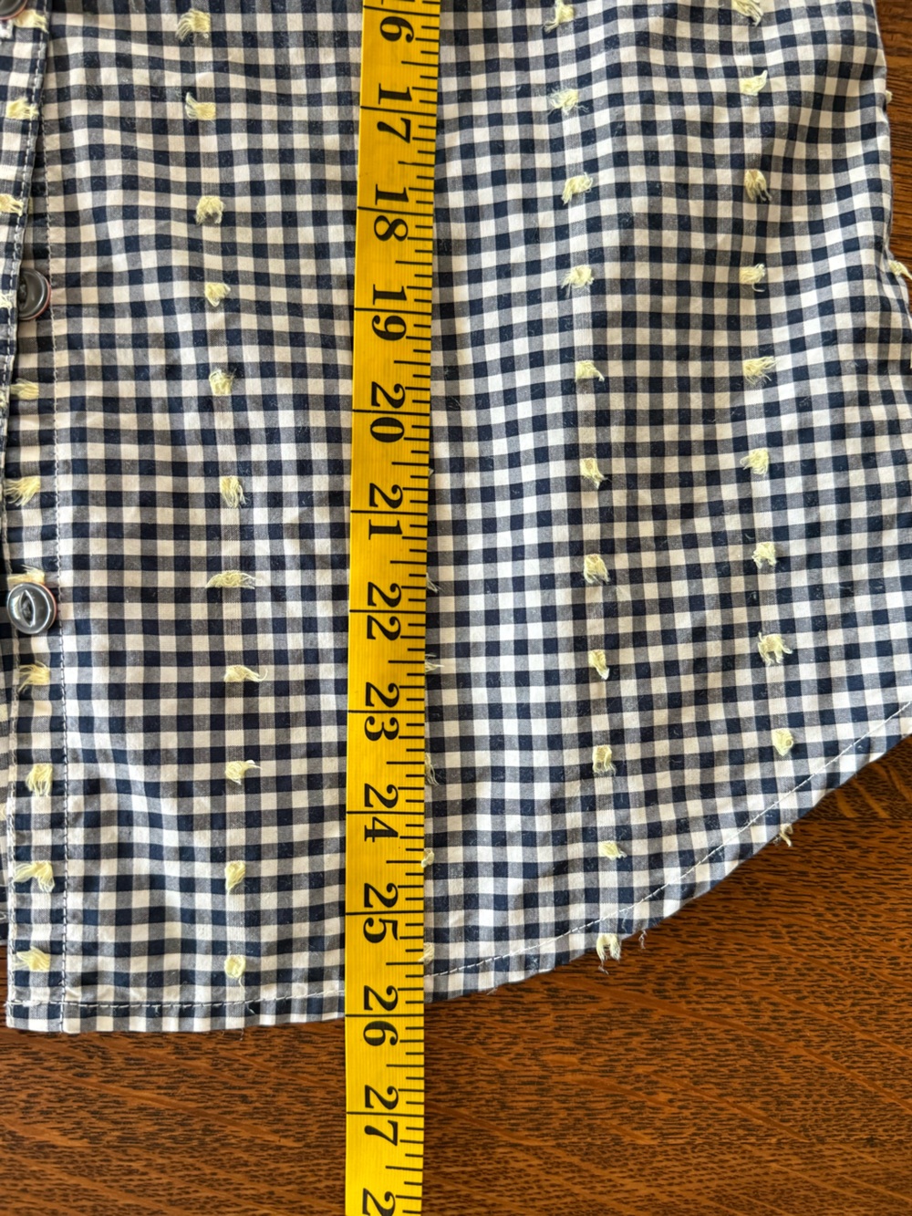 Columbia PFG Gingham Shirt S Yellow Textured Dot Red Accent Buttons Coastal - Picture 12 of 12